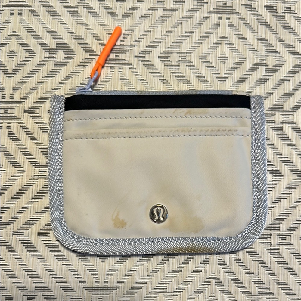 Lululemon Grey and Blue Linen Pouch